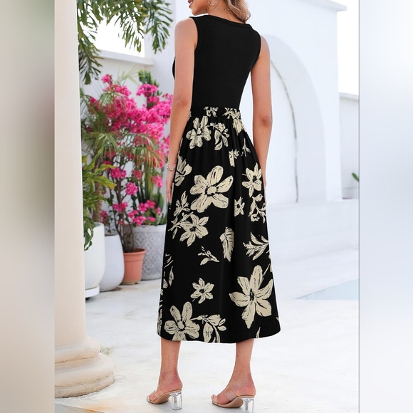 New Sleeveless Tank Top and Tie Knot Midi Skirt Set * Medium - Picture 4 of 5